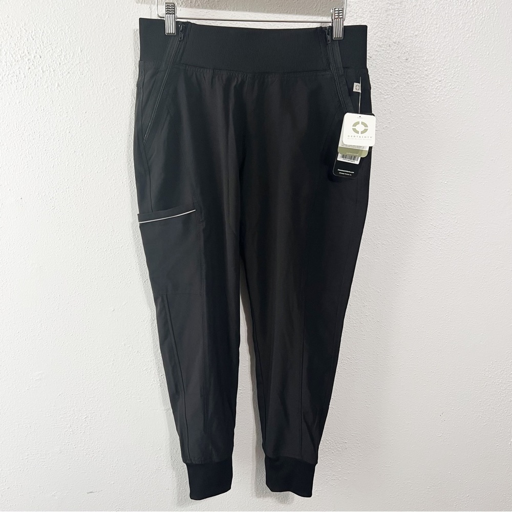 NWT Cherokee jogger scrub pant black size small petite